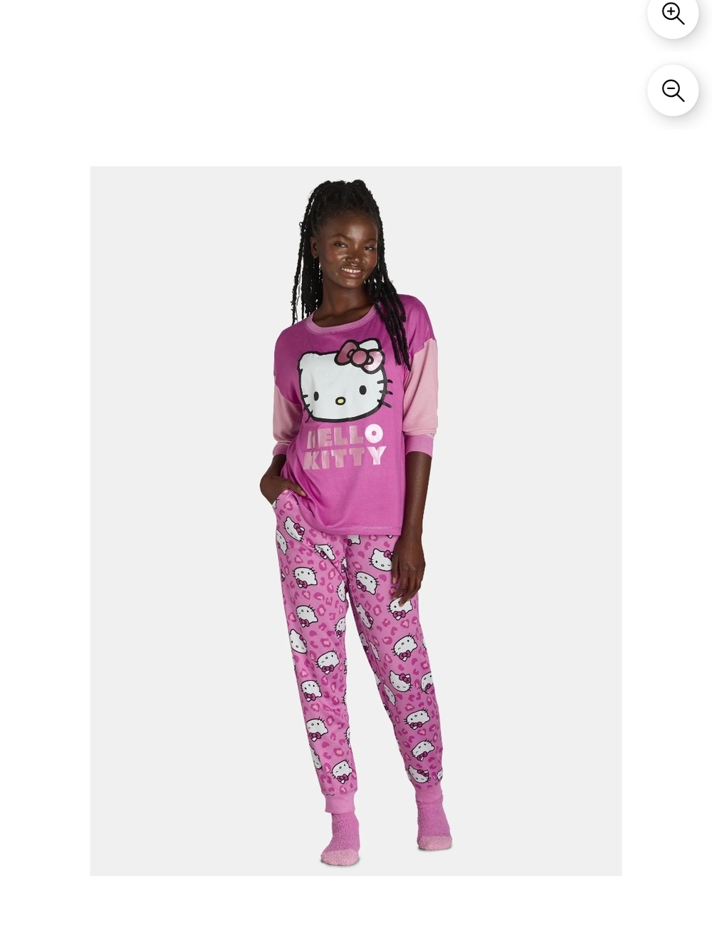 Hello Kitty Women's Orchid Delight Three-piece  Pajama Set Nwt